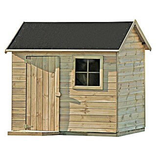 Spielhaus Lennard (L x B x H: 161 x 127 x 158 cm, Holz, Natur)