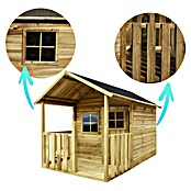 Spielhaus Leonie (L x B x H: 250 x 141 x 165 cm, Holz, Natur) | BAUHAUS