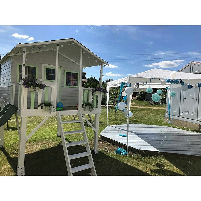 Spielhaus Finn (L x B x H: 239 x 190 x 256 cm, Holz, Natur) | BAUHAUS