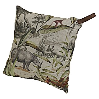 Sunfun Kissen Vanessa (L x B: 43 x 43 cm, Grau, Tierprint, Polyester)