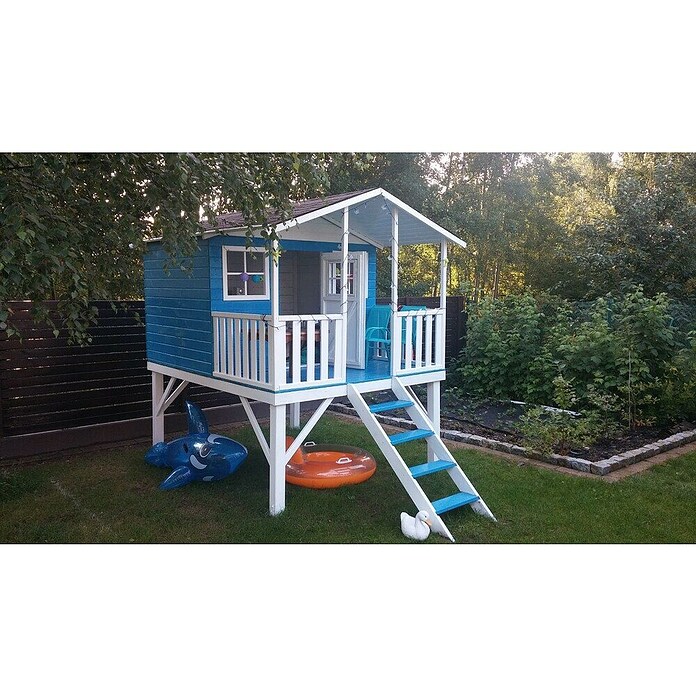 Spielhaus Finn (L x B x H: 239 x 190 x 256 cm, Holz, Natur) | BAUHAUS
