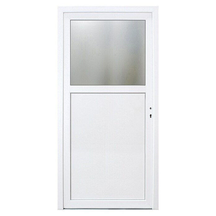 Nebeneingangstür KF-02 (88 x 198 cm, DIN Anschlag: Rechts, Weiß) | BAUHAUS