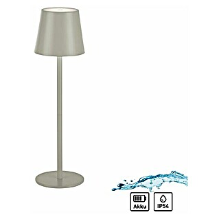 Just Light Lámpara de sobremesa a batería Euria (3 W, Blanco cálido, Gris)