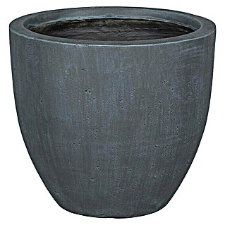 Pflanzkübel rund Jackson (Außenmaß (Ø x H): 29,5 x 24 cm, Verbundwerkstoff, Dunkelgrau)