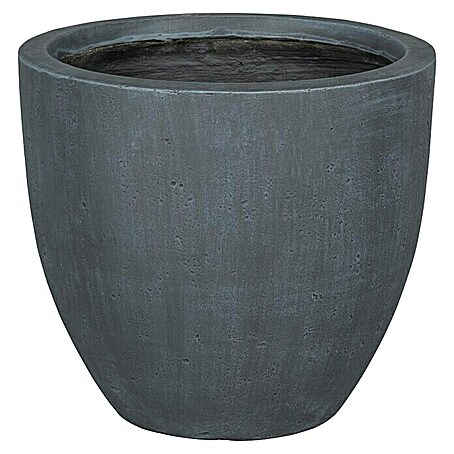 Pflanzkübel rund Jackson (Außenmaß (Ø x H): 23,5 x 19 cm, Verbundwerkstoff, Dunkelgrau)