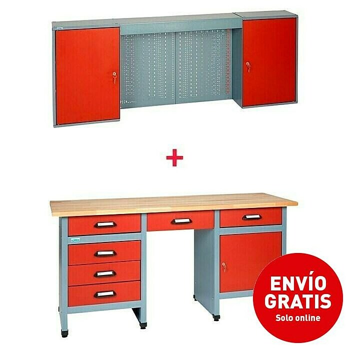 Armadio Da Parete Kupper In Acciaio E Plastica - Blu Navy, Porte Bloccabili, Scatole Di Stoccaggio Incluse