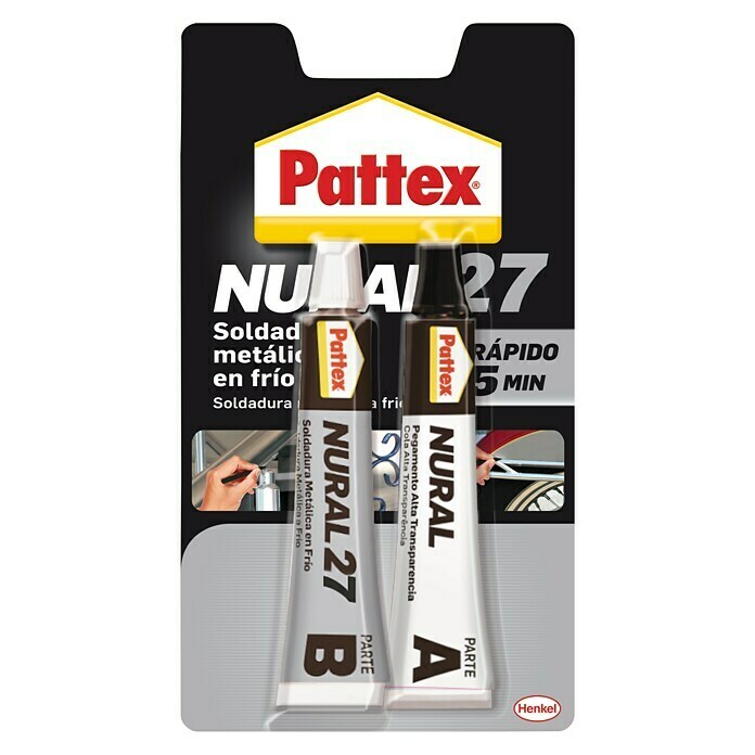 Pattex Adhesivo bicomponente Nural 27 jeringa (120 ml)