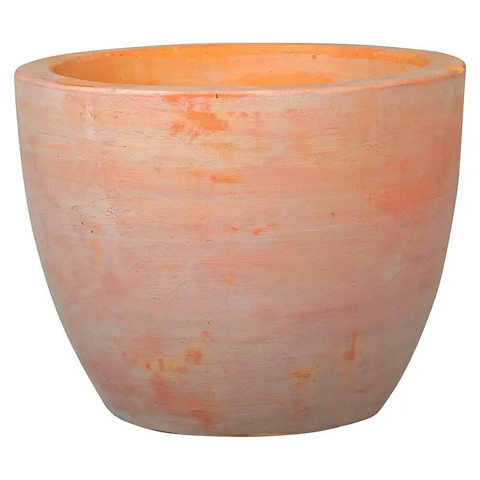 Pflanztopf Norfolk - Außenmaß (Ø x H): 37 x 29 cm, Naturmaterialien, Terracotta - Terrakotta Blumentopf mit rustikalem Finish.