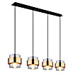 Globo Pendelleuchte rund Milley (60 W, L x B x H: 1 110 x 180 x 1 200 mm, Schwarz, E27, Anzahl Leuchtmittel: 4 Stk.) | BAUHAUS