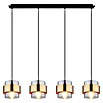 Globo Pendelleuchte rund Milley (60 W, L x B x H: 1 110 x 180 x 1 200 mm, Schwarz, E27, Anzahl Leuchtmittel: 4 Stk.) | BAUHAUS