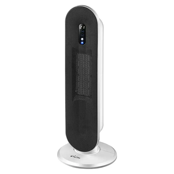 Purline Calefactor de aire digital HOTI T40 - 2.000 W, Negro - Imagen de un calefactor Pur-Line, un modelo de torre con pantalla digital y un diseño elegante.
