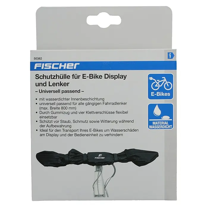Fischer Schutzhülle für Display und Lenker - Geeignet für: Alle Fahrradtypen - Schutzhülle für E-Bike Display und Lenker der Marke Fischer. Universell passend, wasserdicht und schützt vor Witterung und Schmutz.