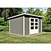 Karibu Gartenhaus Stockach (L x B: 246 x 305 cm, Wandstärke: 19 mm, Pultdach, Terragrau)