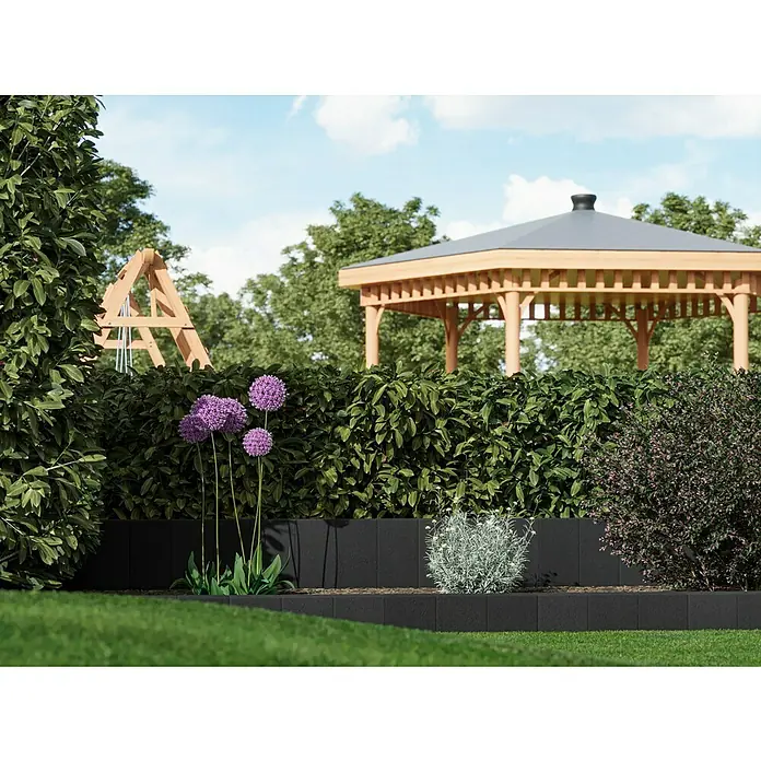 Diephaus Rechteckpalisade - 16,5 x 12 x 40 cm, Anthrazit, Beton - Die Rasenkantensteine aus Beton in Anthrazit setzen stilvolle Akzente im Garten und bilden einen sauberen Abschluss für Rasenflächen und Beete.