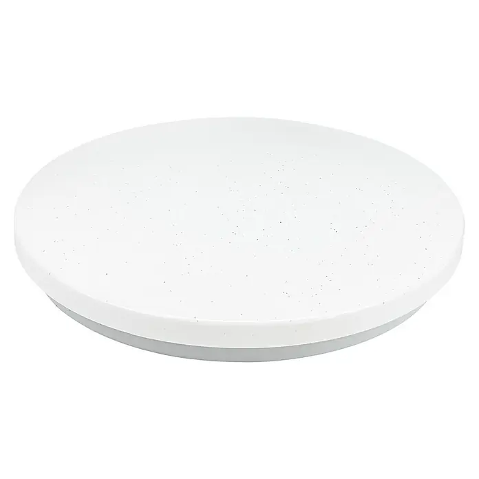 Garza Plafón LED redondo estrellado - 12 W, Diámetro: 23 cm, Blanco, Blanco neutro - Lámpara de techo redonda blanca con motas sutiles. Ideal para interiores modernos, proporciona una iluminación uniforme y agradable.
