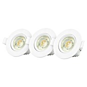Garza Set de focos empotrables LED (7 W, Blanco, 3 ud., Blanco cálido) | BAUHAUS