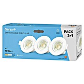 Garza Set de focos empotrables LED (7 W, Blanco, 3 ud., Blanco cálido) | BAUHAUS