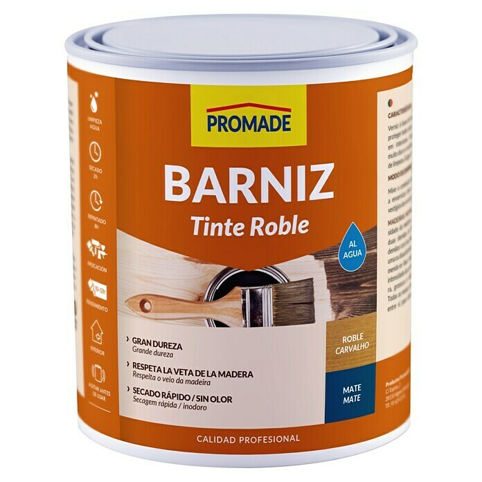 Promade Barniz para madera Tinte al Agua (Roble, 750 ml, Mate) | BAUHAUS
