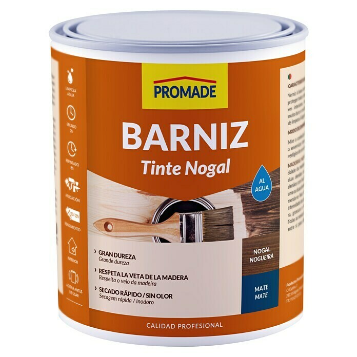 Promade Barniz para madera Tinte al Agua (Nogal, 750 ml, Mate) | BAUHAUS