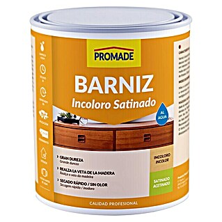 Promade Barniz para madera Tinte al Agua (Incoloro, 375 ml, Satinado)