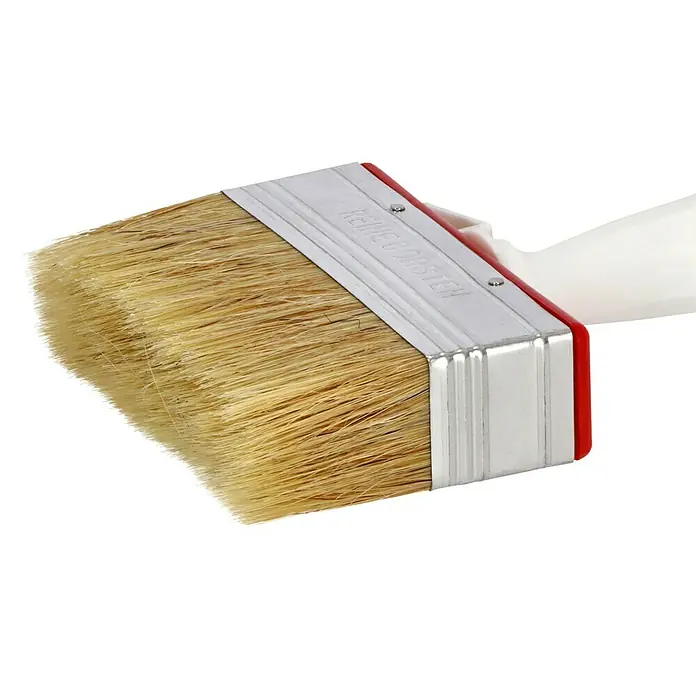 Pinsel-Set - 10 -tlg. - Flächenstreicher mit Borsten und weißem Griff für Malerarbeiten. Geeignet für Farbe und Lacke. Praktisches Werkzeug für Renovierungsarbeiten.