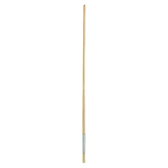 swingcolor Komfort Strichzieher RundGröße Pinsel: 6, Chinaborsten, Holz - Detailaufnahme einer Bauholzstruktur mit metallischer Verbindung, die handwerkliche Präzision und robuste Bauweise zeigt.