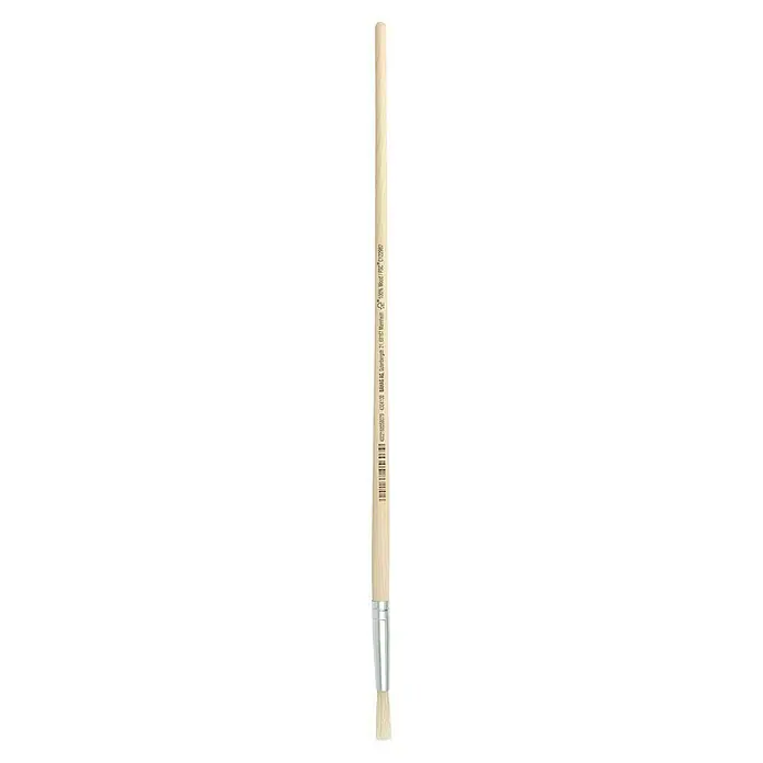 swingcolor Komfort Strichzieher Rund - Größe Pinsel: 10, Chinaborsten, Holz - Nahaufnahme eines Holzstabs mit Etikett, ideal für Bastelarbeiten oder als Naturprodukt.