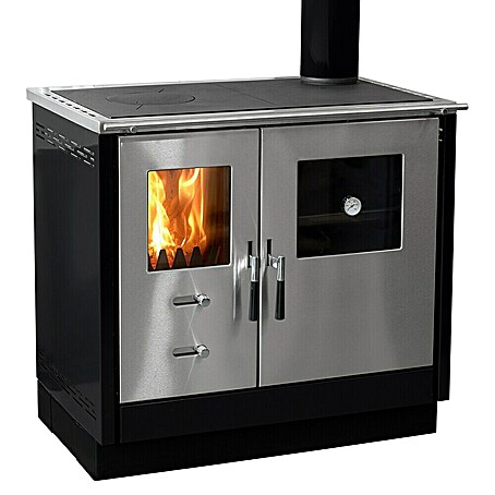 Firefix Küchenherd Maas (8,3 kW, Raumheizvermögen: 169 m³, Schwarz)