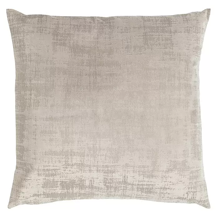 Kissen Vintage Velvet - Sand, 50 x 50 cm, 100 % Polyester - Quadratisches, hellbeiges Kissen mit abstraktem, abgenutztem Muster.