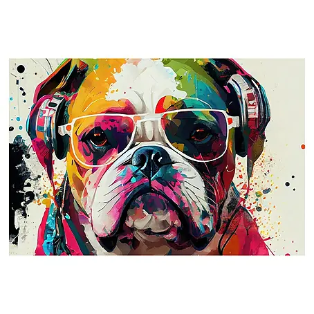 Cuadro Bulldog Pop Art