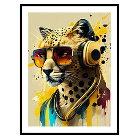 Cuadro Guepardo con gafas