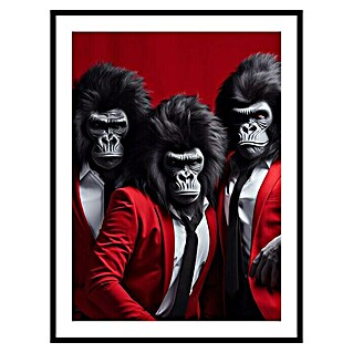 Cuadro Gorilas Pop Art (An x Al: 30 x 40 cm, 1 pzs.)