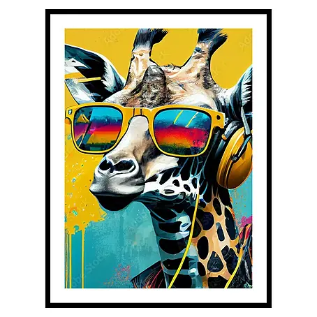 Cuadro Jirafa con gafas