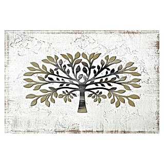 Cuadro de madera láser Árbol positivo (Árbol positivo, An x Al: 120 x 80 cm)
