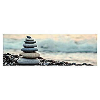 Lienzo Playa con piedras (Playa con piedras, An x Al: 120 x 40 cm)