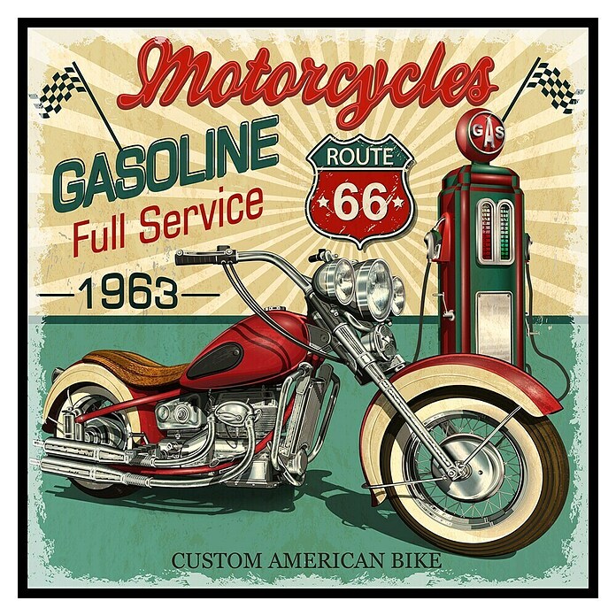 Cuadro Moto Vintage (An x Al: 40 x 40 cm, 1 pzs.) | BAUHAUS