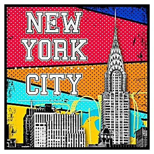 Cuadro NY Pop art (An x Al: 40 x 40 cm, 1 pzs.)