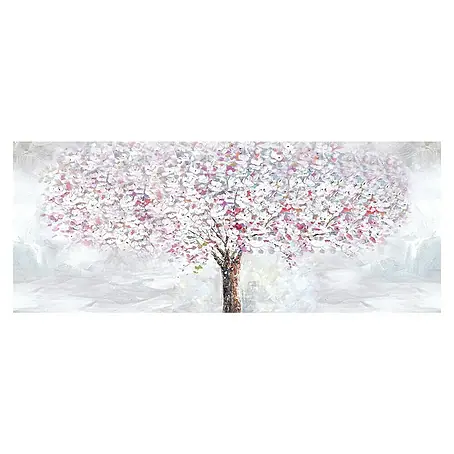Cuadro pintado a mano Árbol Rosado