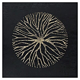 Cuadro de madera láser fondo negro (Láser fondo negro, An x Al: 40 x 40 cm)