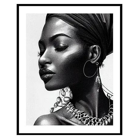 Cuadro Africana perfil