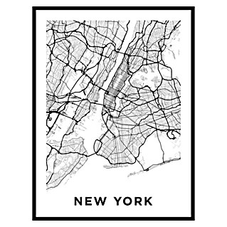 Cuadro Mapa NY (An x Al: 30 x 40 cm, 1 pzs.)