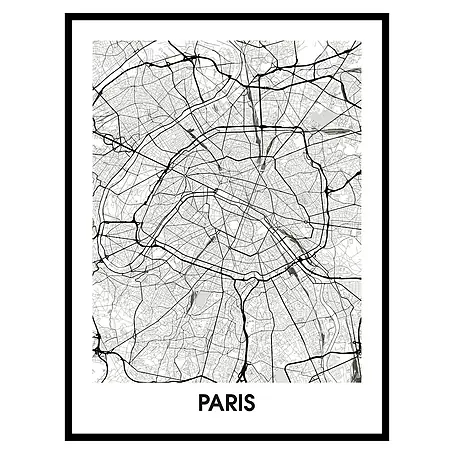 Cuadro Mapa París