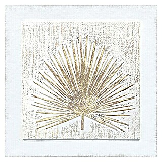 Cuadro con relieve Hoja Palmera (Hoja Palmera, An x Al: 40 x 40 cm)