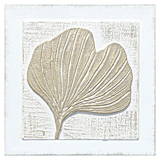 Cuadro con relieve Hoja Ginco (Hoja Ginco, An x Al: 40 x 40 cm)