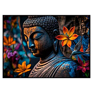 Lienzo Buda flores (Buda flores, An x Al: 50 x 70 cm)