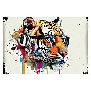 Cuadro Tigre Pop Art (Tigre Pop Art, An x Al: 120 x 80 cm, 1 pzs.)