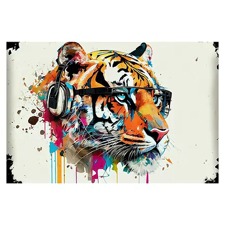 Cuadro Tigre Pop Art