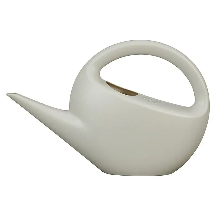 Scheurich Smilla Gießkanne - Matt Taupe, 3 l - Elegante, cremefarbene Gießkanne mit langem Auslauf und großem Griff. Ideal für Zimmer- und Gartenpflanzen.