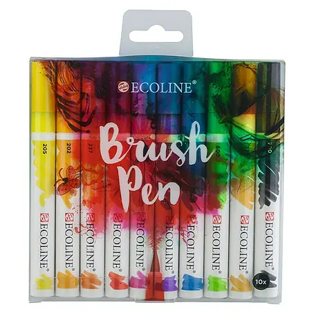 Talens Ecoline Set de marcadores de efecto lacado Brushpen