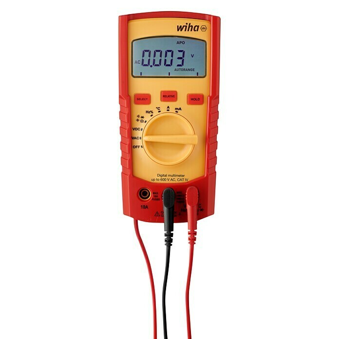 Wiha Digital-Multimeter 45218 (Messbereich Wechselspannung: 0 V - 600 V, Messbereich Gleichspannung: 0 V - 600 V) | BAUHAUS